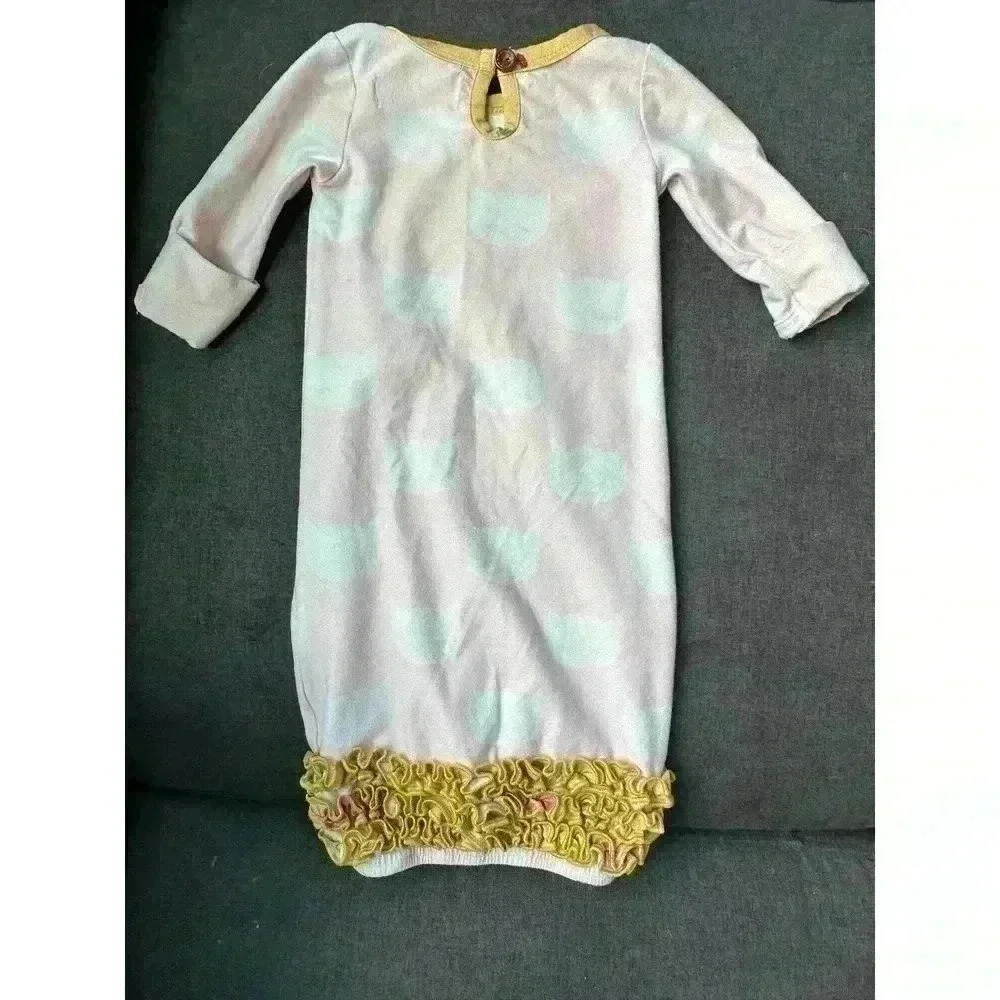 Sweet Honey Newborn Gown - Pink Cat Pattern - Picture 3 of 3